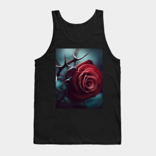 Ensnared Beauty: A Thorny Embrace in Roses Tank Top